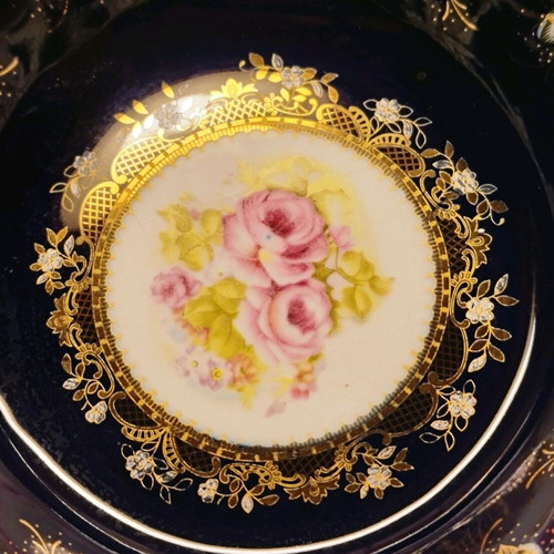 Vintage porcelain decorative item like new, Thun with 24ct gold