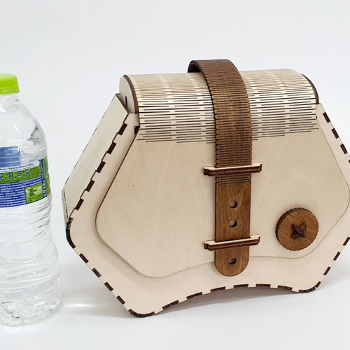 Wooden crossbody bag new with customizable engraving