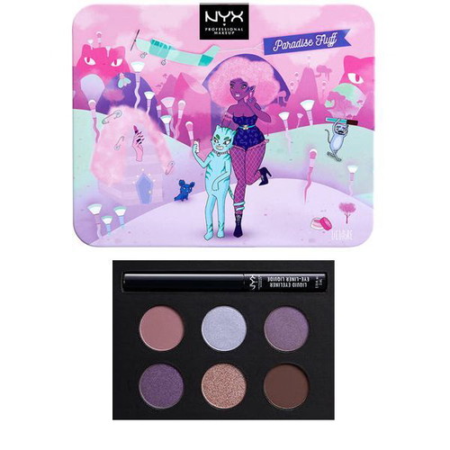 NYX Professional Makeup eyeshadow palette with liquid matte eyeliner new