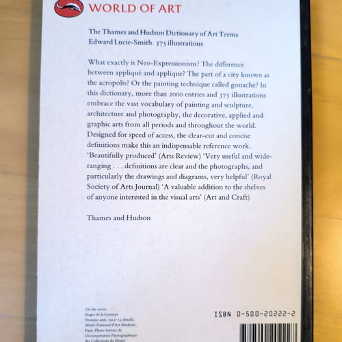 The Thames and Hudson Dictionary of Art Terms by Edward Lucie-Smith like new
