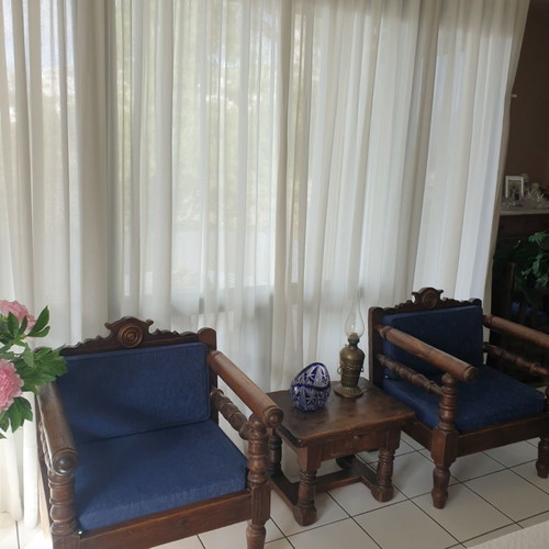 Rustic armchairs and table used, set of 3 pieces