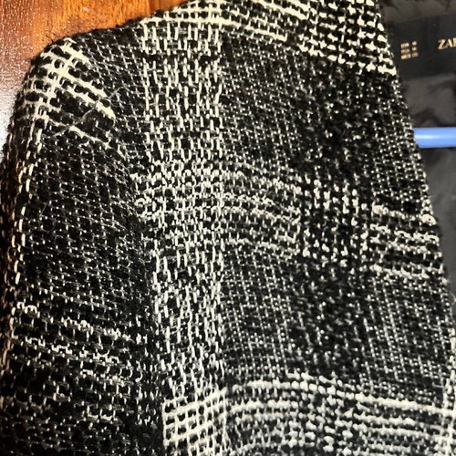 Zara checked jacket like new, black and white, size M