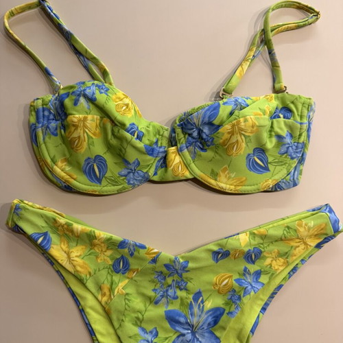 Vassia Kostara bikini set like new, top size M, bottom size S, multicolor