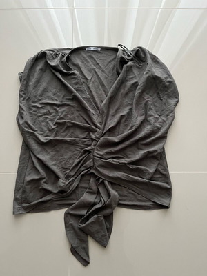 Τοπ λινό Zara σαν καινούργιο, γκρι, μέγεθος M