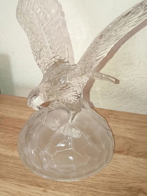 Vintage glass eagle 20cm like new decorative sculpture