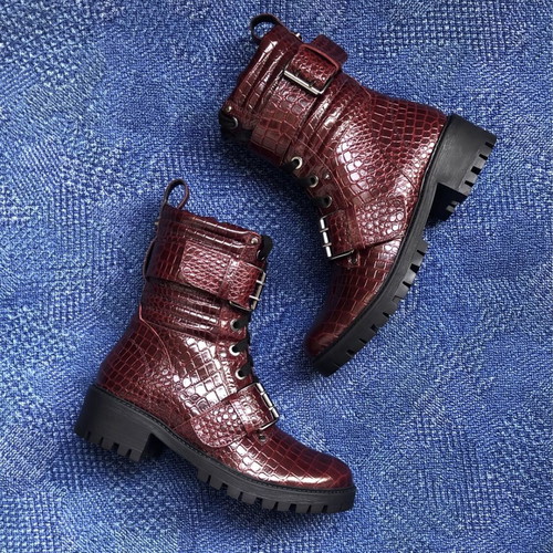 Twinset Milano Leather Combat Boots new, women's size 38