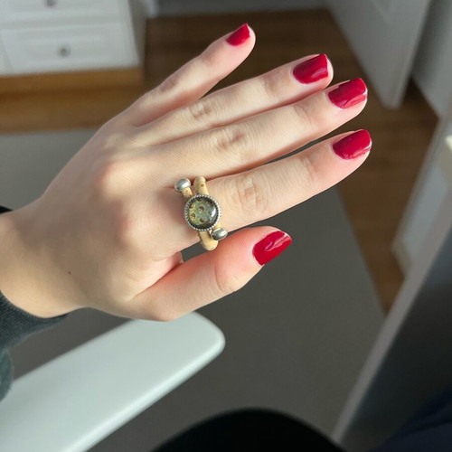 Cork ring like new, handmade, beige