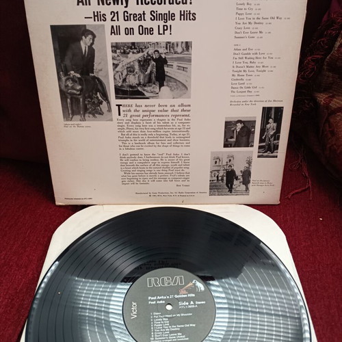 Paul Anka 21 Golden Greats vinyl record like new, pop