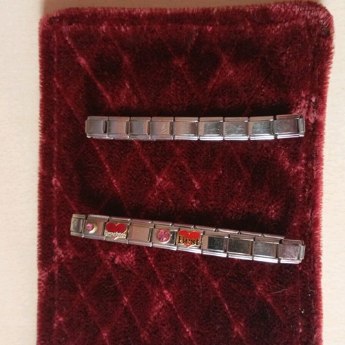 Italian charm bracelets like new, set of 2 pieces
