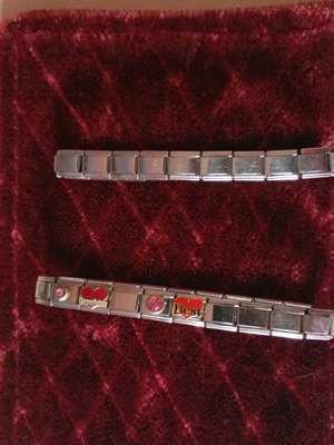 Italian charm bracelets like new, set of 2 pieces