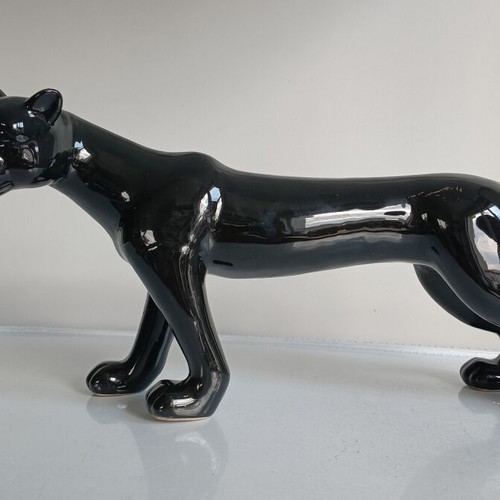 Porcelain panther statue like new, 30 cm