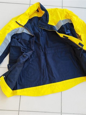 Il MONDO work jacket yellow/dark blue new with reflective strips