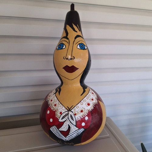 Handmade decorative water gourd "Kyra Grammatikí"