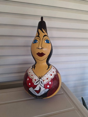 Handmade decorative water gourd "Kyra Grammatikí"