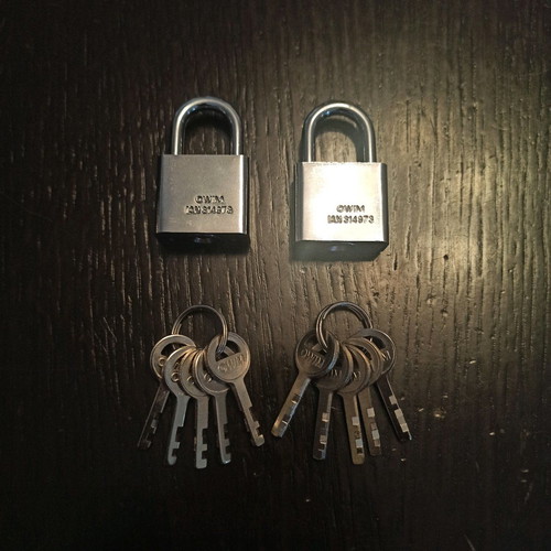 Padlocks new, pack of 2 pieces