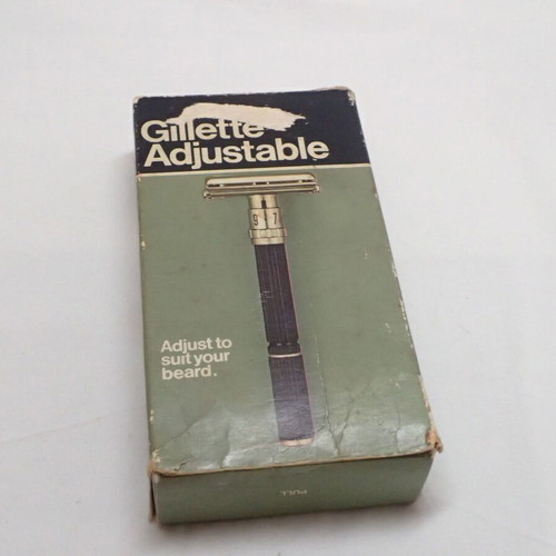 Gillette Super Adjustable 109 Black Beauty Safety Razor like new