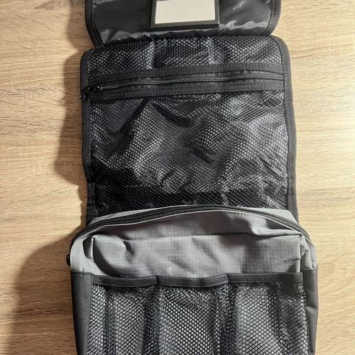 Shugon Bristol Foldable Travel Toiletry Bag like new, gray and black