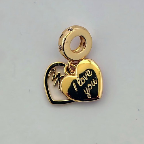 Charm Mom Heart Silver S925 with Pink Enamel and Zircon