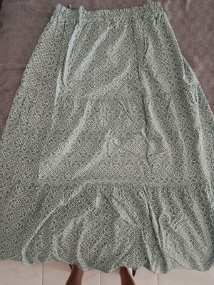 Summer skirt boho style used, light mint and white
