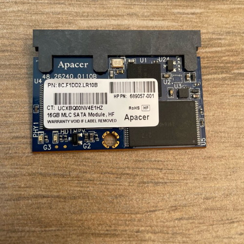 Apacer 16GB MLC SATA Module used