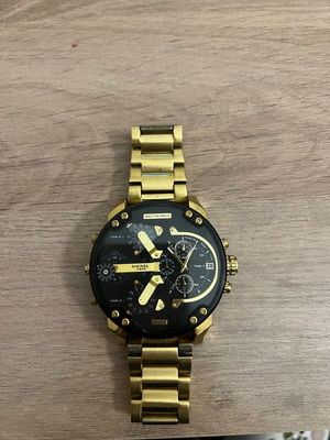 Diesel Mr Daddy 2 watch gold like new, 57mm