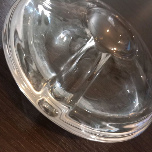 Crystal ashtray for cigar new, diameter 15cm