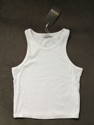 XSide women's white crop top, sizes L and XL