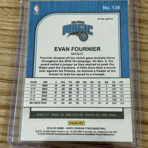 Evan Fournier Orlando Magic NBA Panini card 2019-20 Olympiacos
