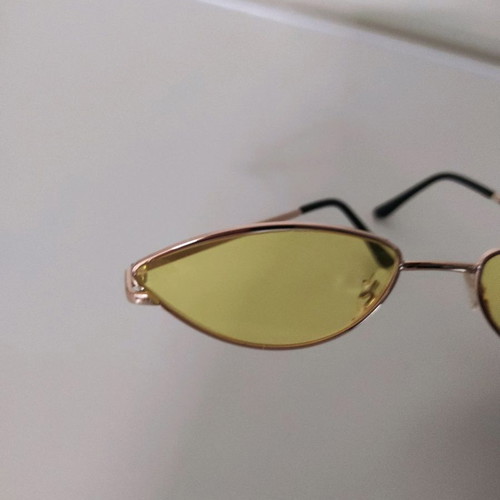 Sunglasses used with yellow lens and lightweight frame
