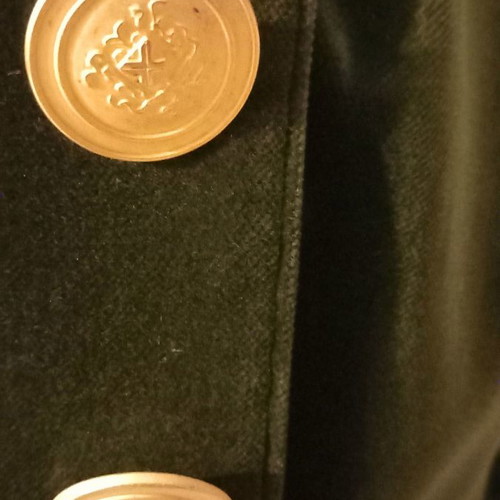Velvet olive jacket used, embroidered with gold thread and stones, size S