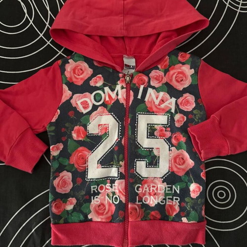 DMN Domina Sport toddler girl fleece jacket, floral 25, pink
