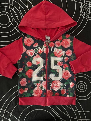 DMN Domina Sport toddler girl fleece jacket, floral 25, pink
