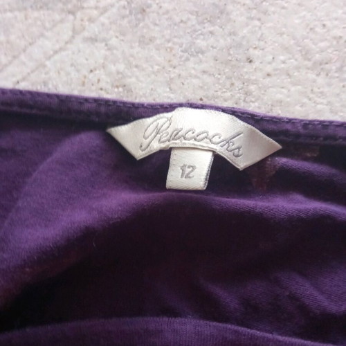 Peacocks purple short-sleeve shirt with fox design like new, size 40/L