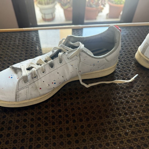 Adidas sneakers used, size 44.5, white multicolor