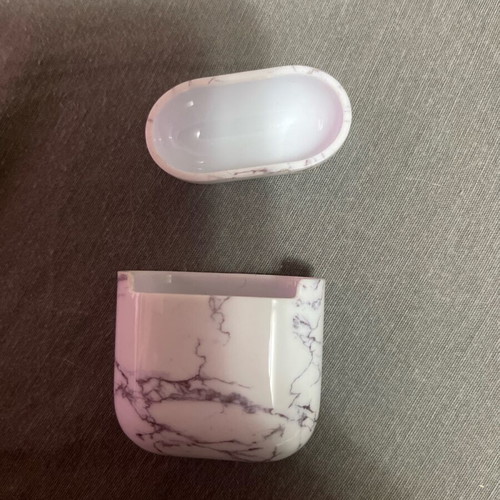 Plastic marble case for headphones new