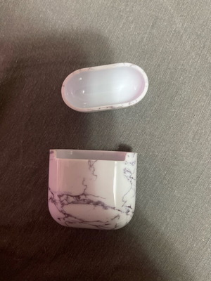 Plastic marble case for headphones new