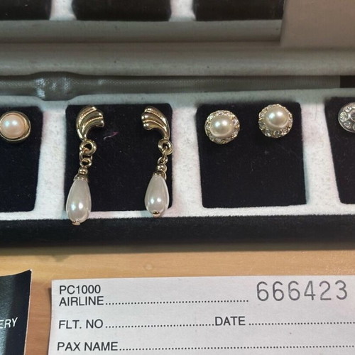 Pierre Cardin earring case like new, 6 pairs