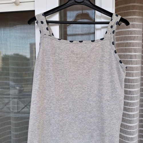 Gray pajama top with butterfly used, size medium