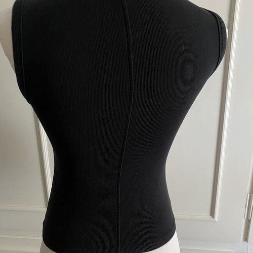 Zara black ribbed women's blouse medium, like new