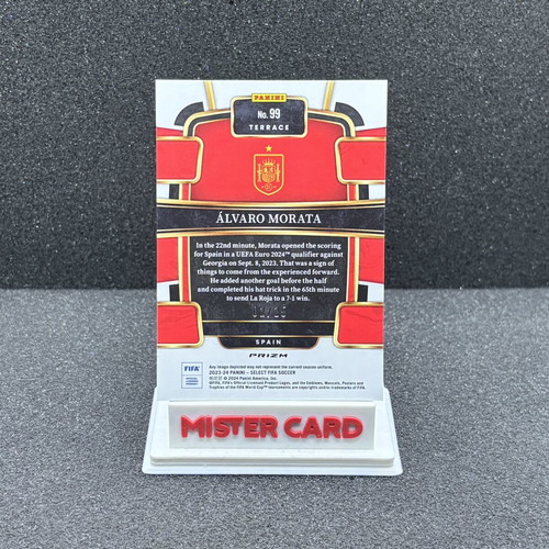 2023-24 Panini Select FIFA Alvaro Morata zebra #99 Spain card