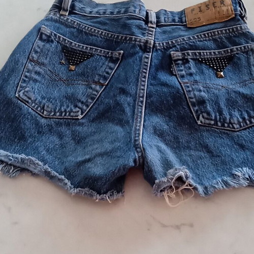 FM blue high-waist denim shorts like new