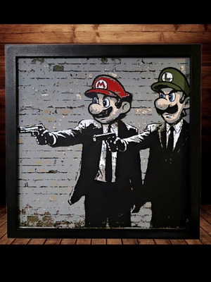 Pulp Fiction Bros Mario Luigi καμβάς εξαιρετικής ποιότητας