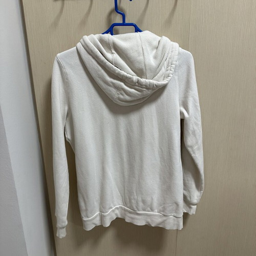 Esmara white sweatshirt jacket medium like new with brown leather details