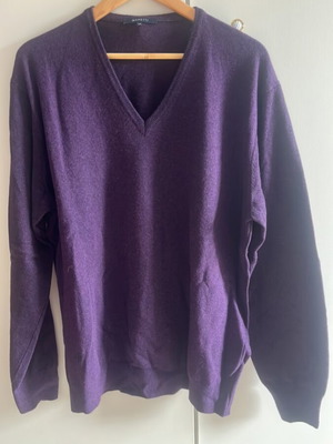 Manetti men's sweater XXL wool dark purple new