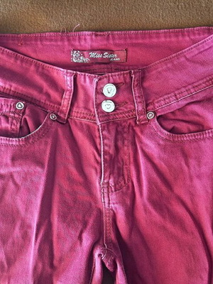 Miss Sister burgundy jeans, size Medium