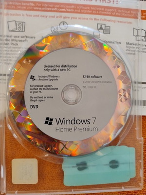 MS Windows 7 Home Premium 32-bit DVD εγκατάστασης σαν καινούργιο