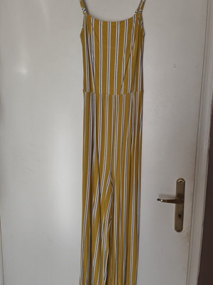 Jumpsuit mustard color with stripes, like new