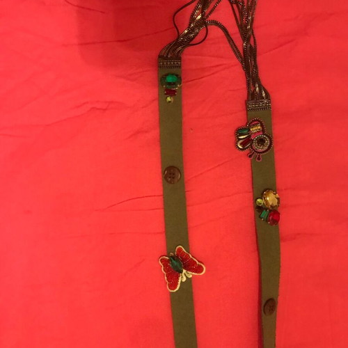 Necklace new in brown and khaki color with unique design