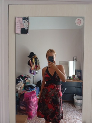 Shein dress black and red, size M / 38 / 10