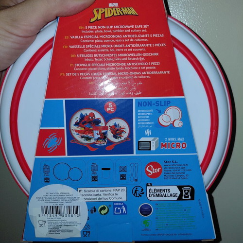 Stor Marvel Spider-Man Kids Dinner Set 5 Pieces New